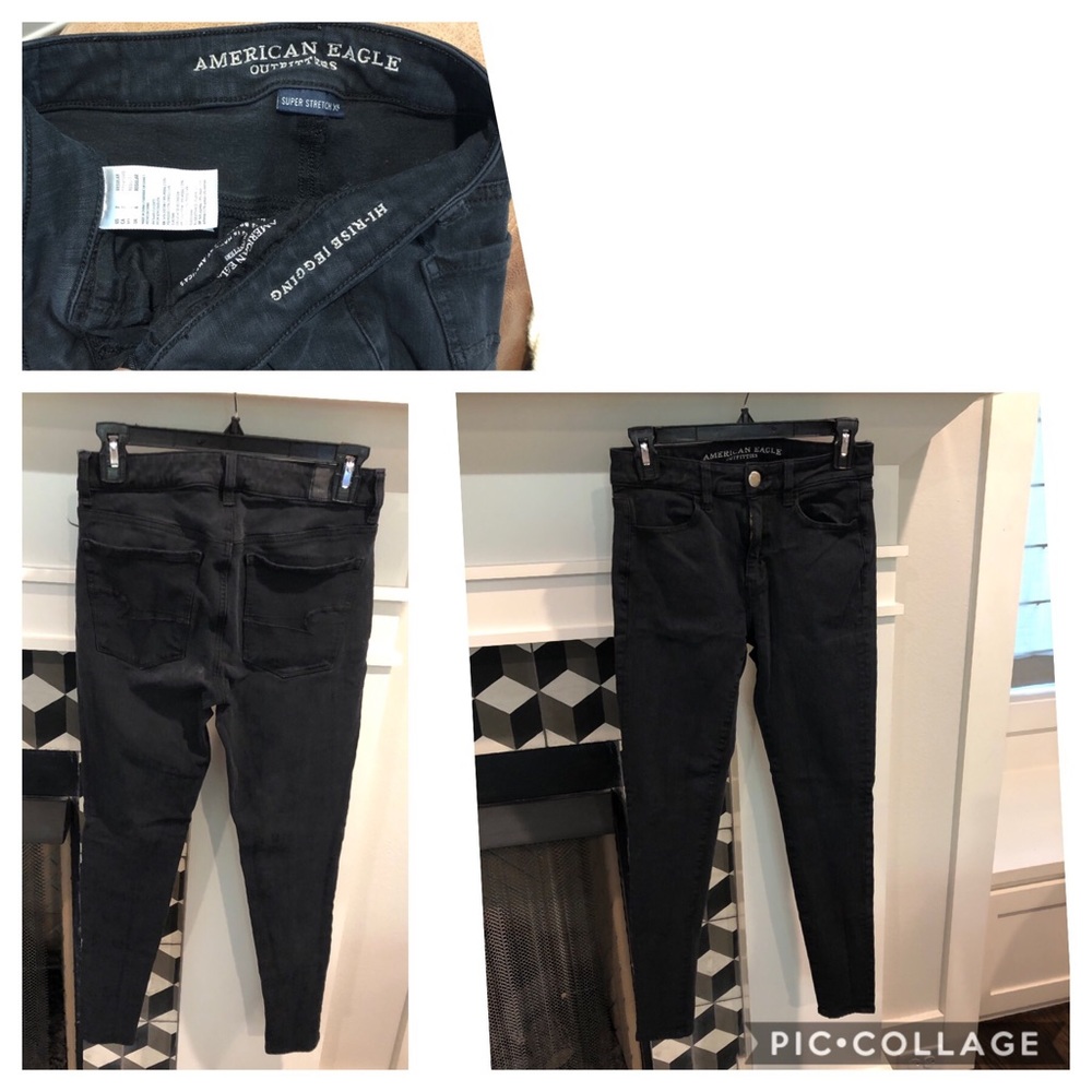 AEO Hi-Rise Jegging black, EEUC